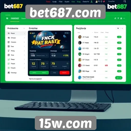Interface do usuário no site bet687.com